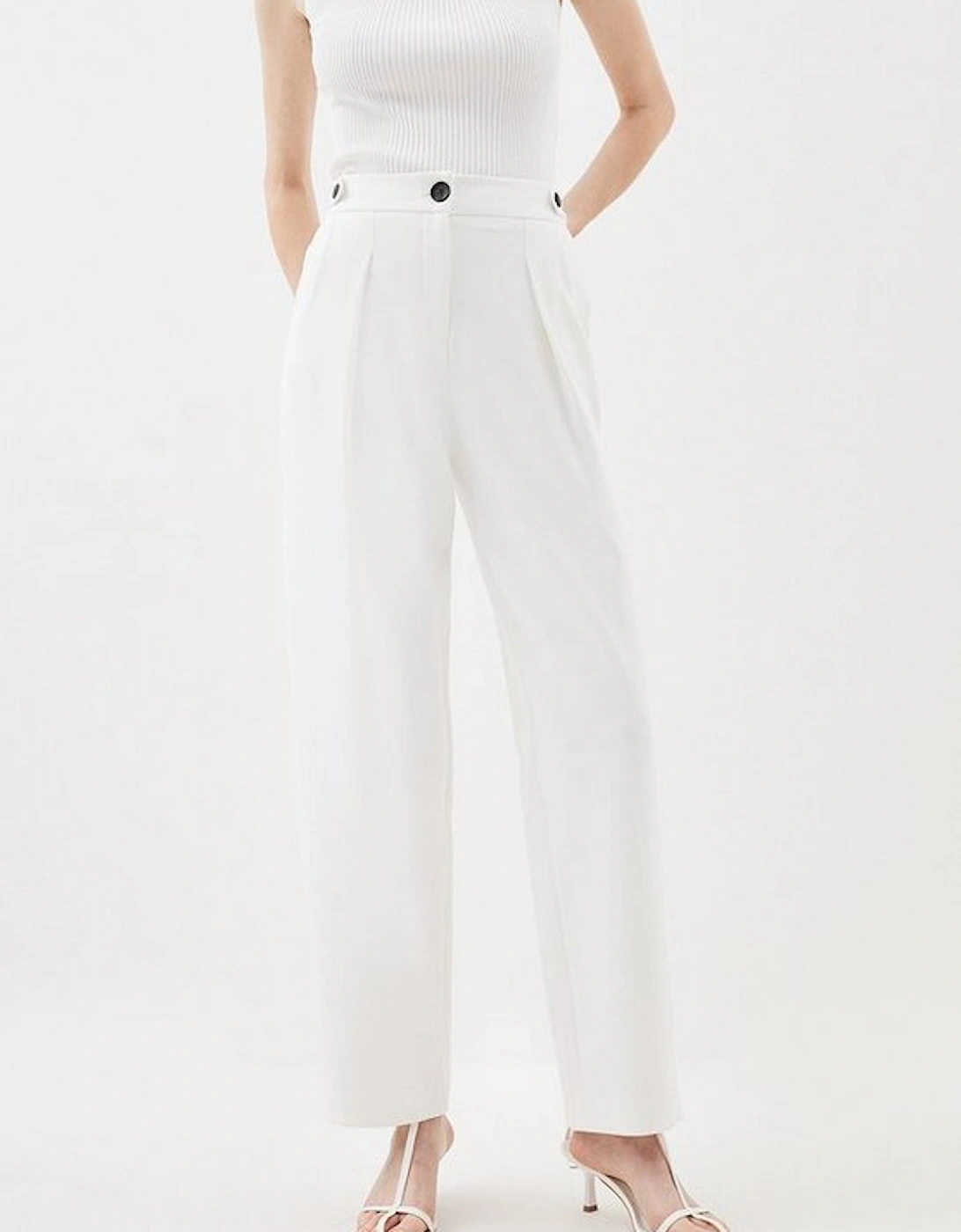 Compact Stretch Tailored Straight Leg Trouser