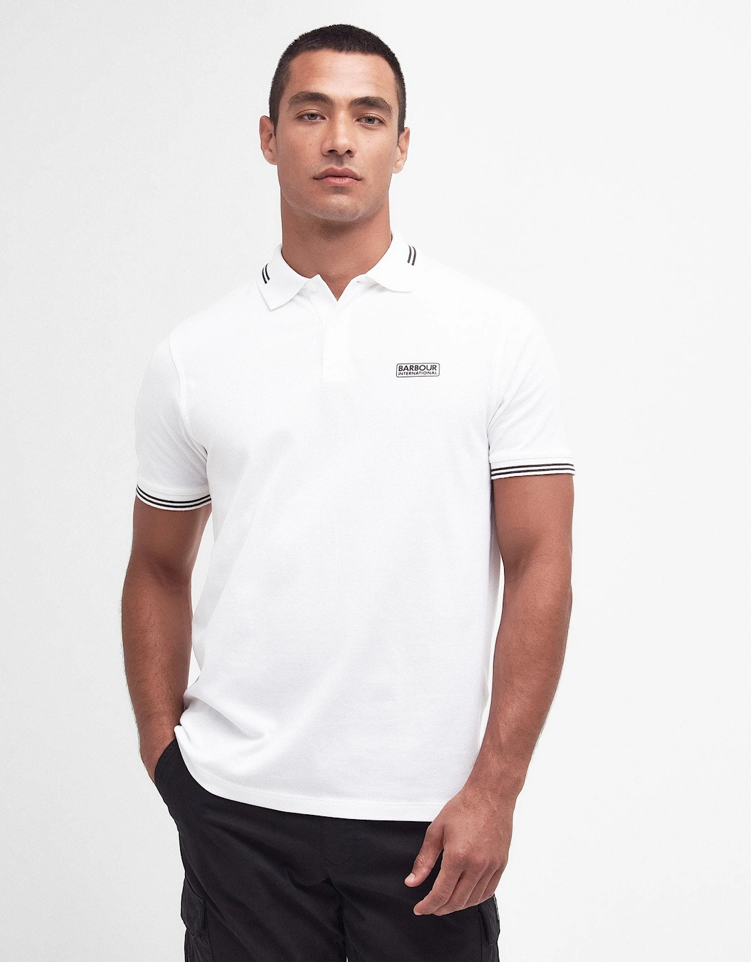 Essential Tipped Mens Tailored Polo, 8 of 7