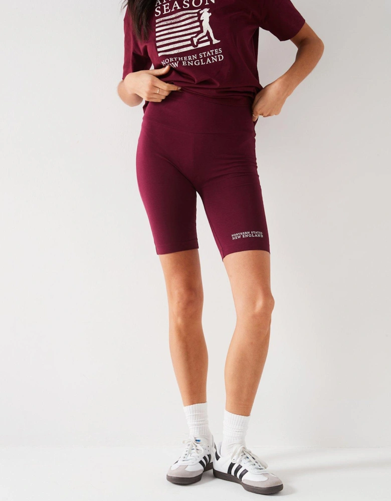 Athleisure Co-ord Cycling Short - Purple