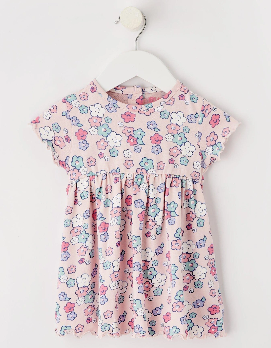 Baby Girls Ss Floral Print Dress, 2 of 1