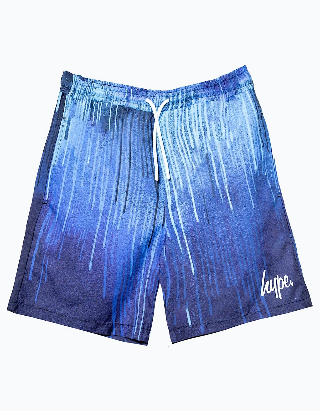 Boys Multi Blue Drips Swim Shorts, 5 of 4