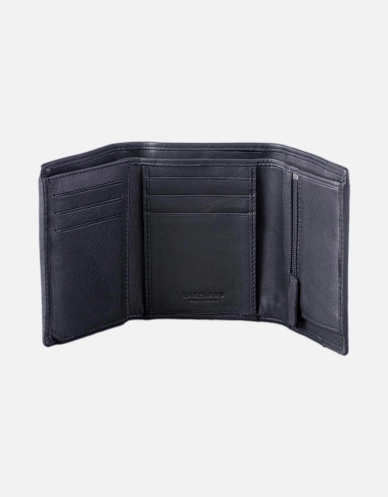 Stitch Leather Tri-Fold Wallet