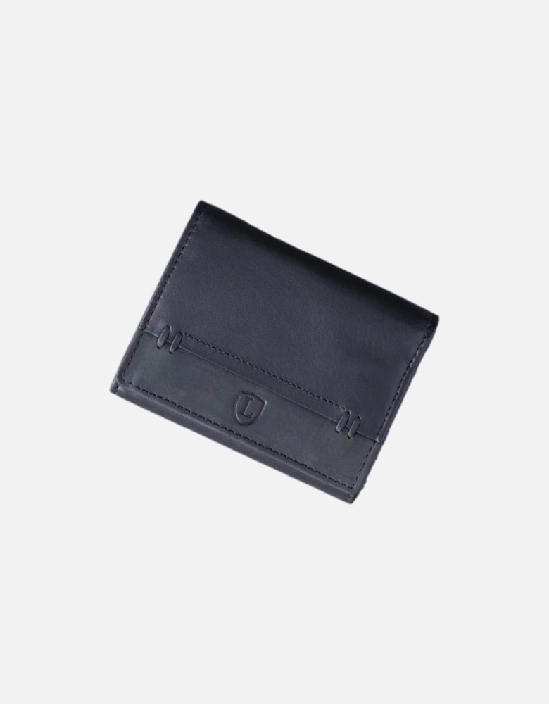Stitch Leather Tri-Fold Wallet