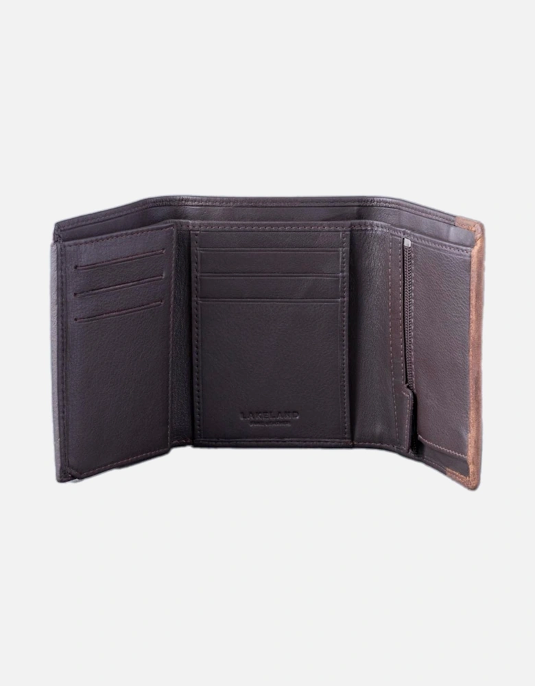 Stitch Leather Tri-Fold Wallet