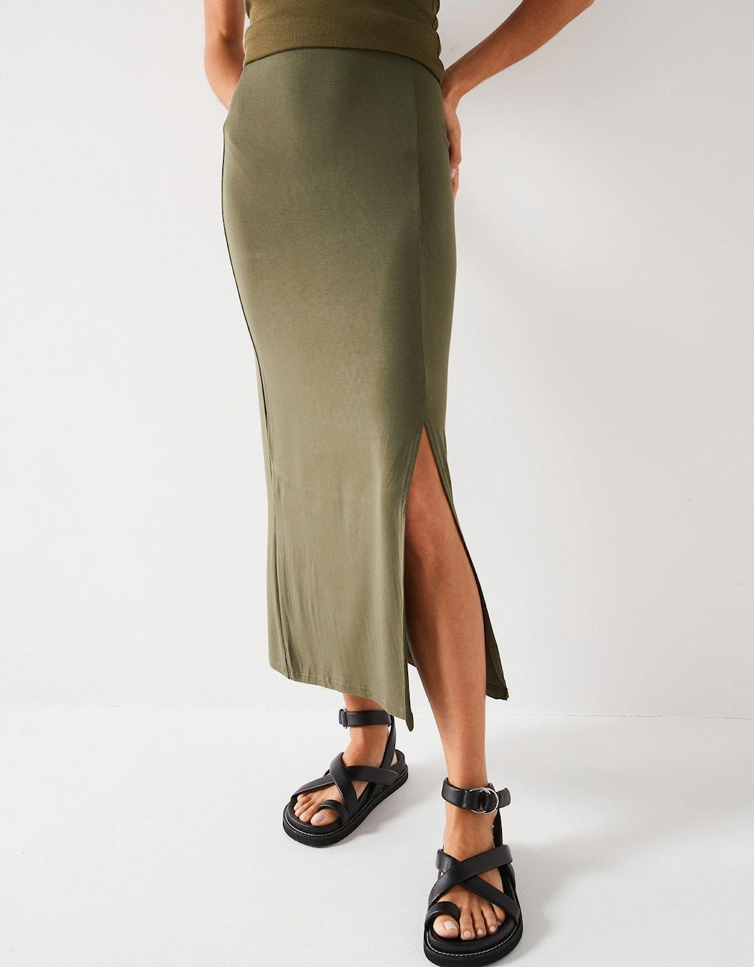 Midi Skirt - Khaki, 2 of 1