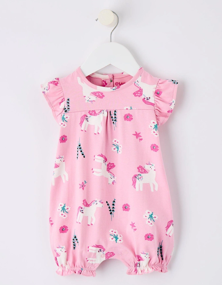 Baby Girls Ss Floral Romper
