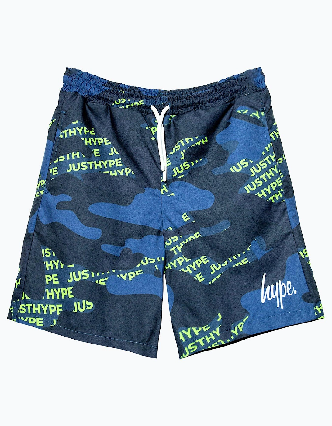 Boys Multi Navy Camo Block Logo Swim Shorts, 5 of 4