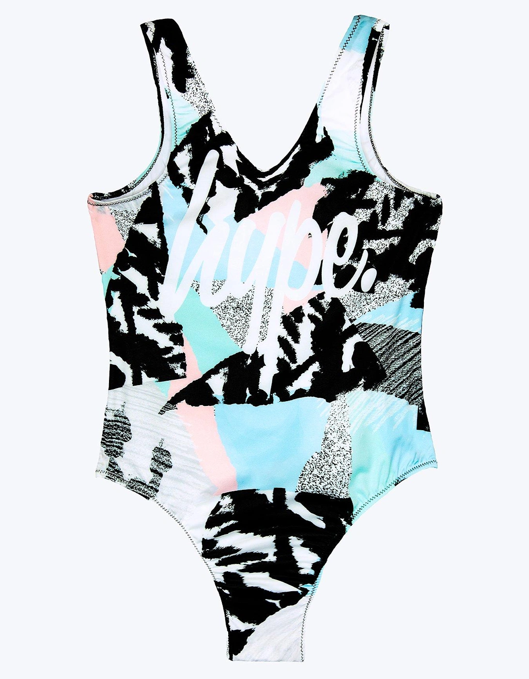 Girls Multi Pastel Abstract Swimsuit, 3 of 2