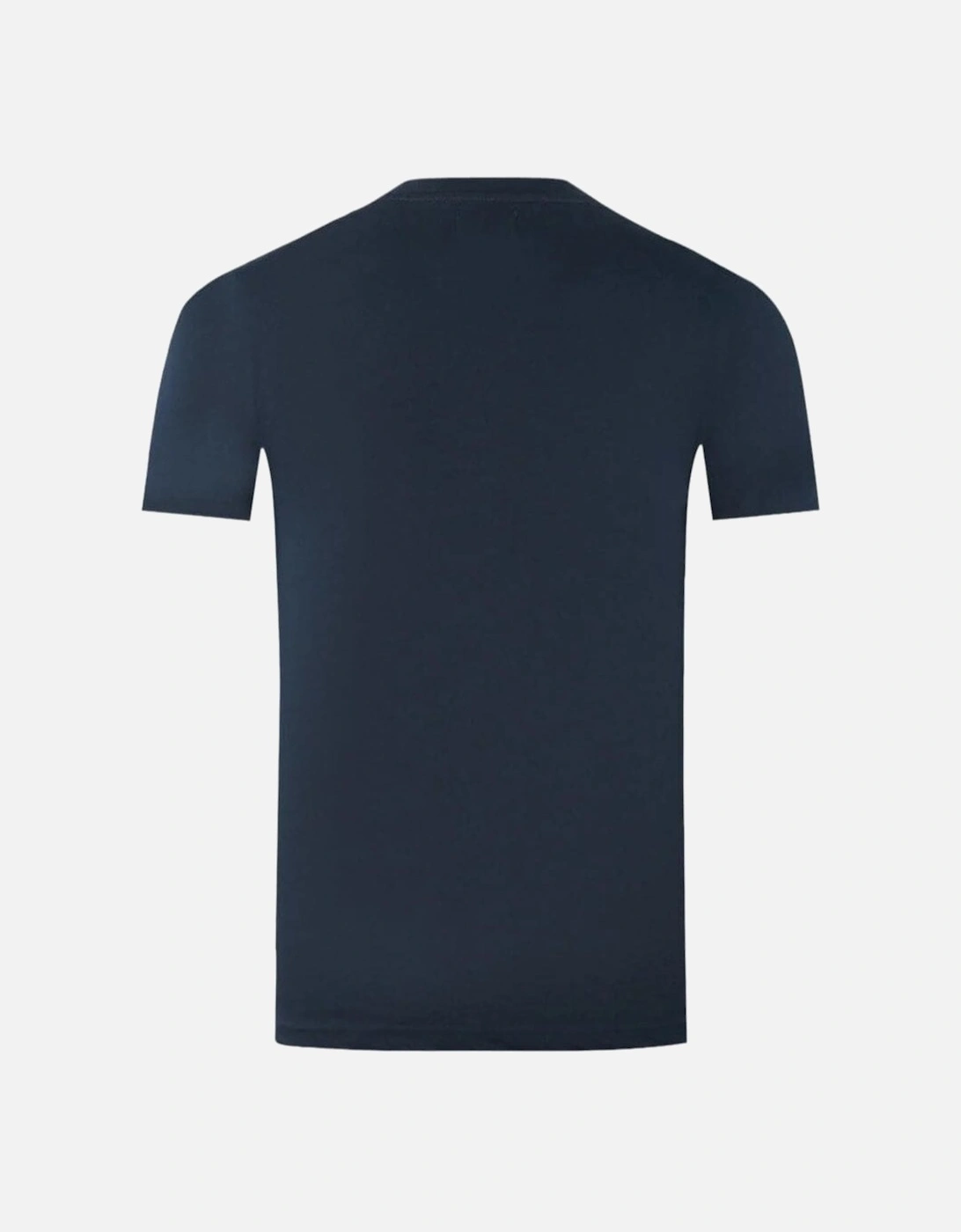 Cotton Print Logo Navy T-Shirt