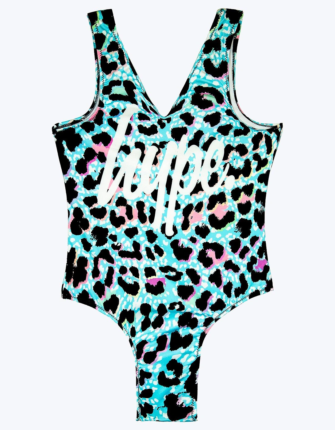 Girls Multi Ice Leopard Swimsuit, 3 of 2