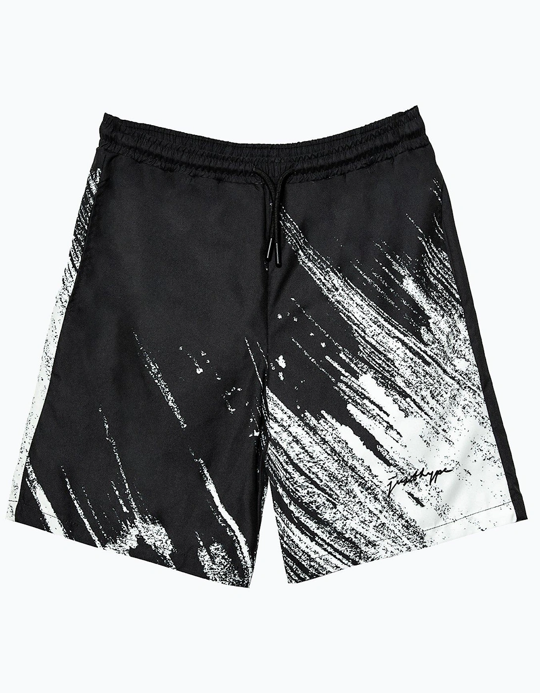 Boys Multi Black Scratch Scribble Swim Shorts, 5 of 4