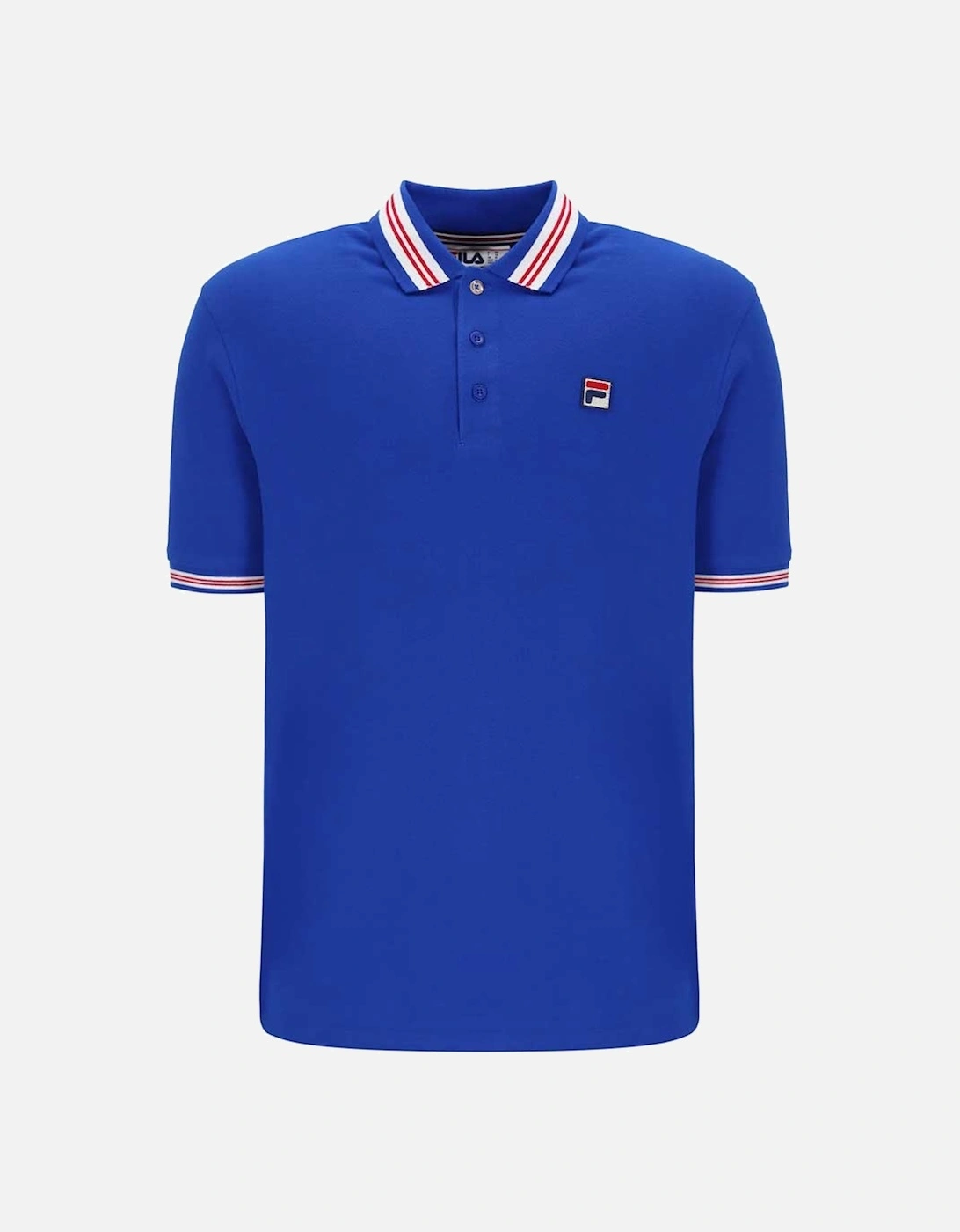 Vintage Faraz Tipped Rib Polo - Surf The Web Blue