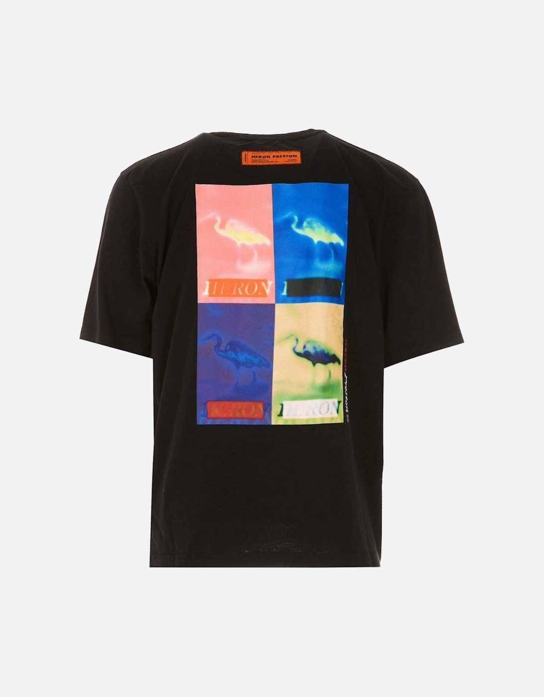 Multi Heron Censored Black T-Shirt