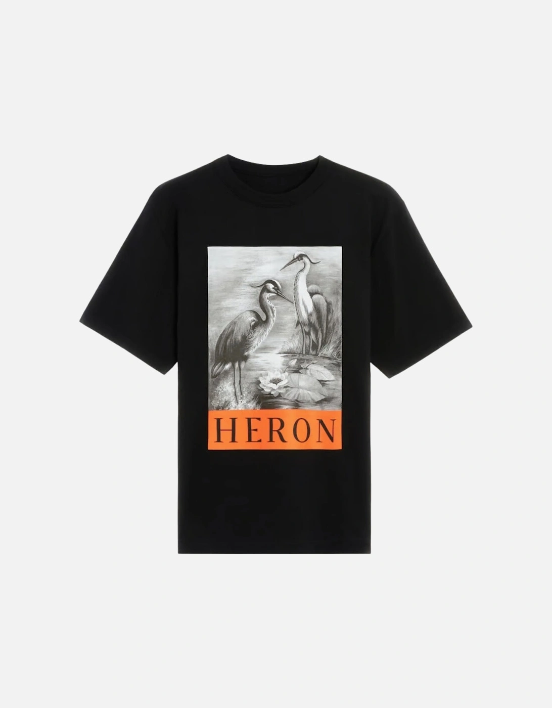 Boxed Heron Logo Black T-Shirt, 2 of 1
