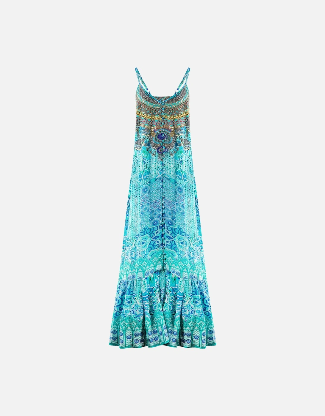 Atlantis 1929 Blue Silk Maxi Dress, 3 of 2