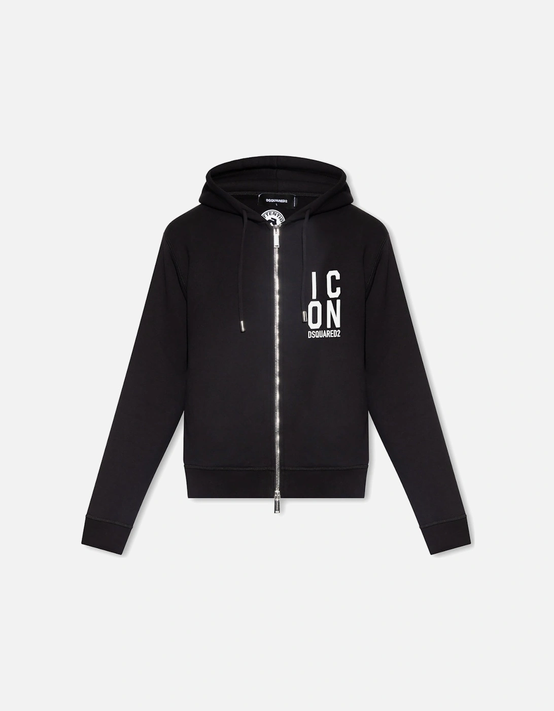 Bold Icon Logo Black Zip-Up Hoodie, 2 of 1