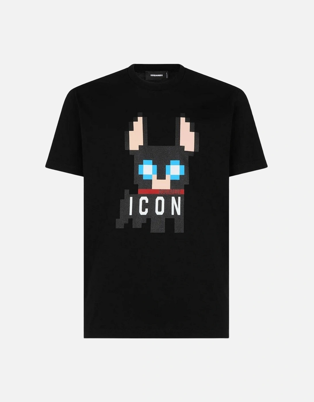 Icons Pixel Dog Logo Cool Fit Black T-Shirt, 2 of 1