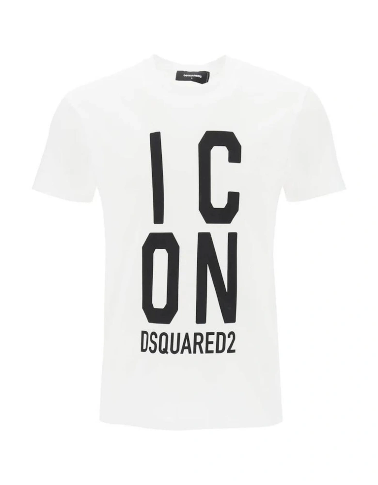 Bold Icon Logo Cool Fit White T-Shirt