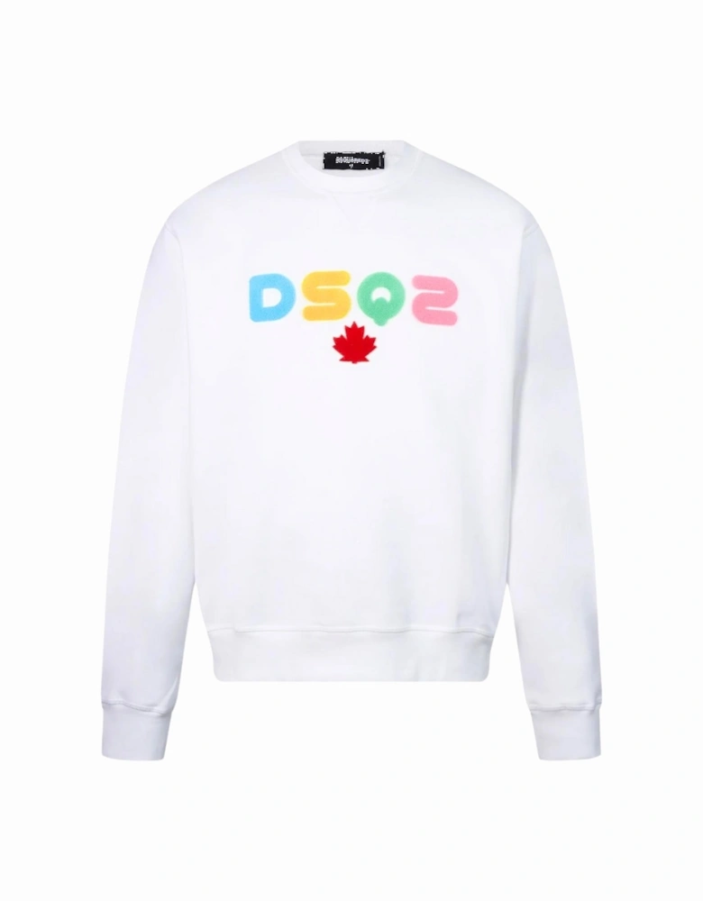 Multi Coloured DSQ2 Logo White Sweatshirt