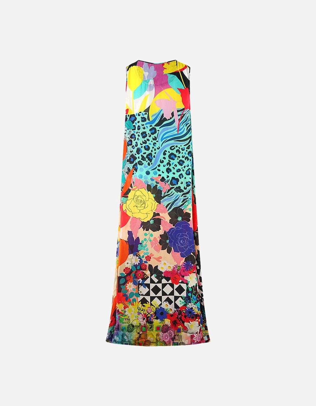 Monrovian 12001 Multicoloured Silk Flowing Maxi Dress