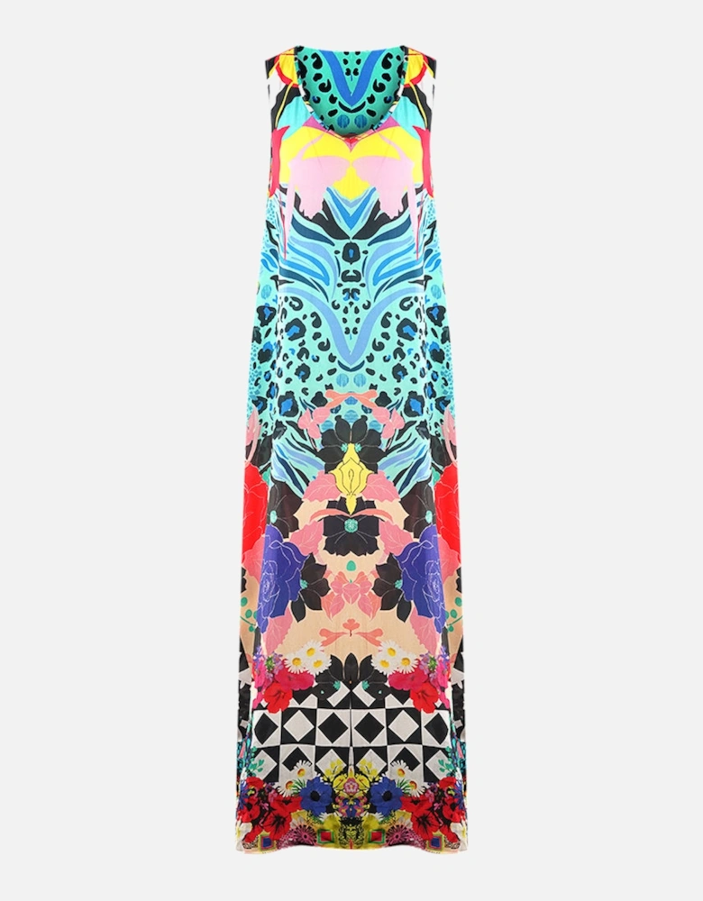 Monrovian 12001 Multicoloured Silk Flowing Maxi Dress