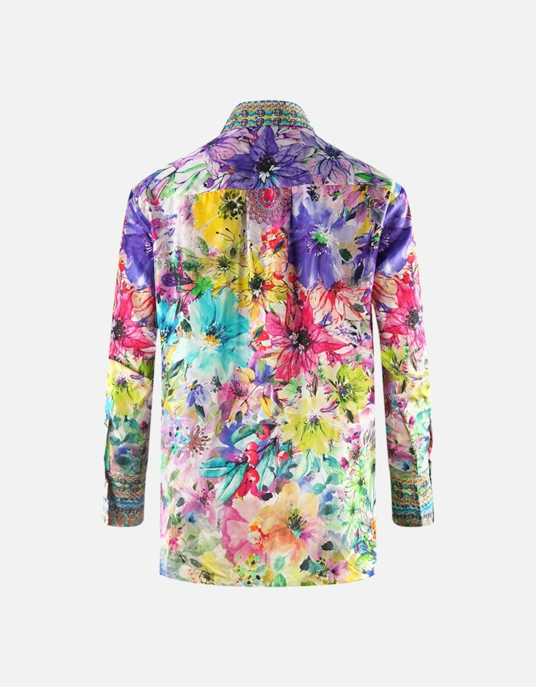 Tivoli Gardenia 12009 Multicoloured Long Sleeve Blouse Silk Shirt