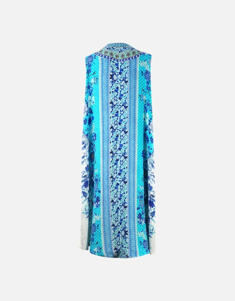 Catalina Azuro Blue Reversible Long Kimono