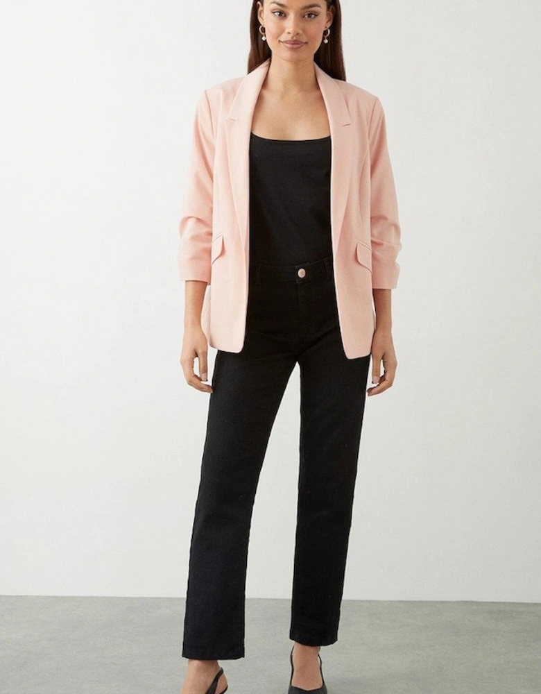 Womens/Ladies Petite Ruched Blazer