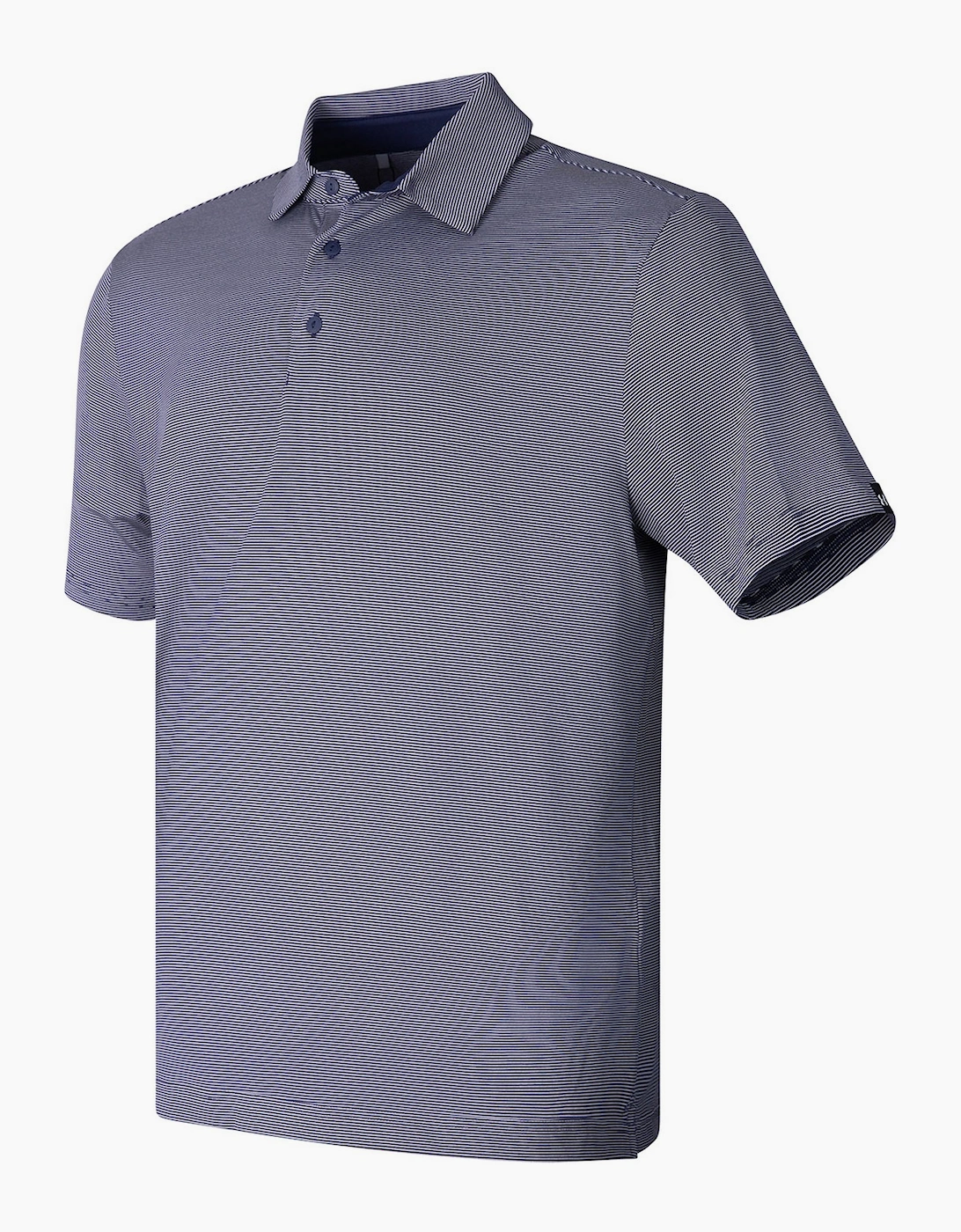 Under Armour Men's Midnight Navy Downpour Grey Black Playoff 3.0 Micro-Stripe Polo Shirt - Size: 3XL
