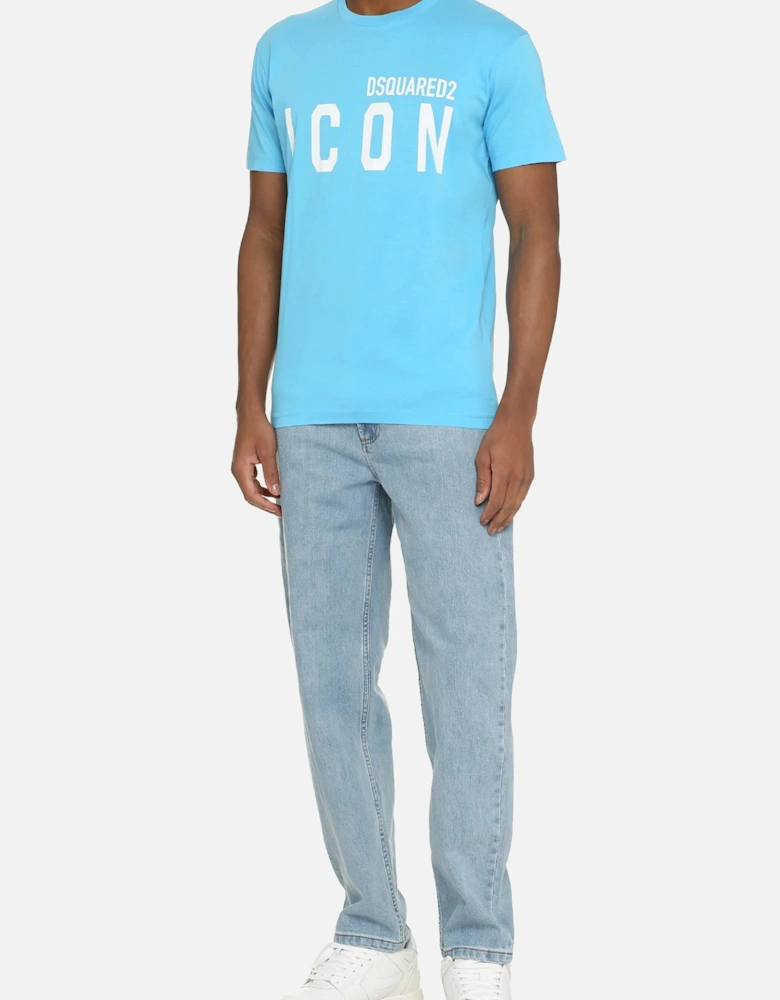 Icon Printed T-Shirt in Blue