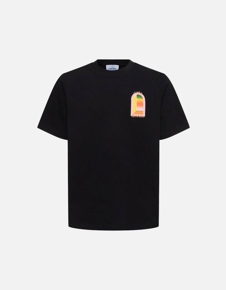 Gradient L'Arche Printed T-Shirt in Black