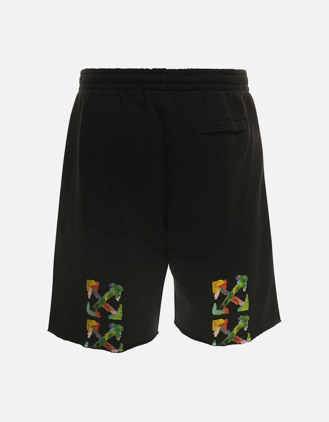 Brush Arrows logo Printed Shorts in Black