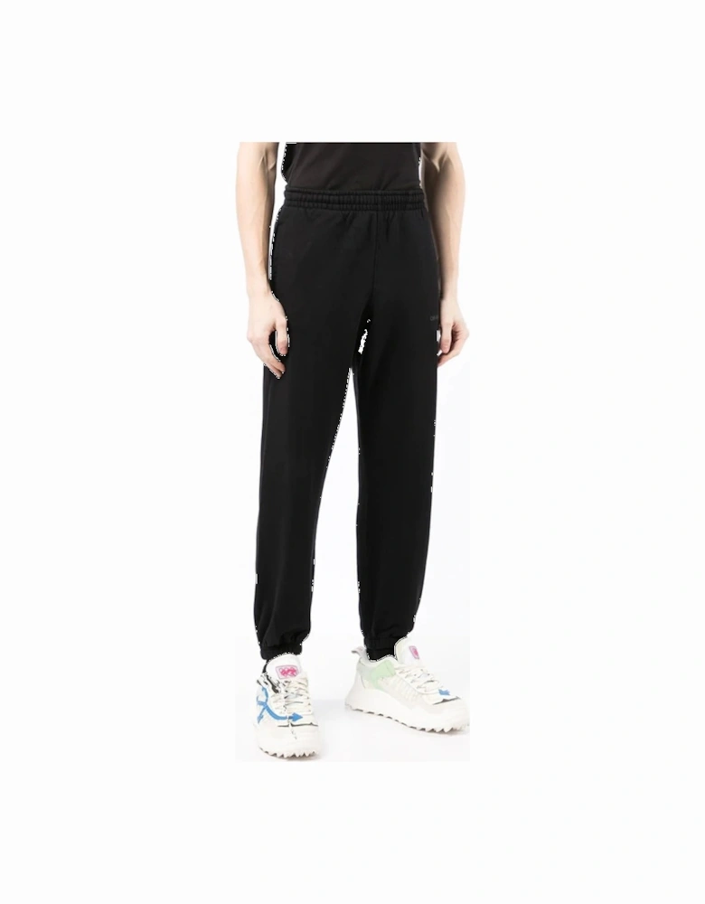 Diagonal Tab Printed Joggers in Black