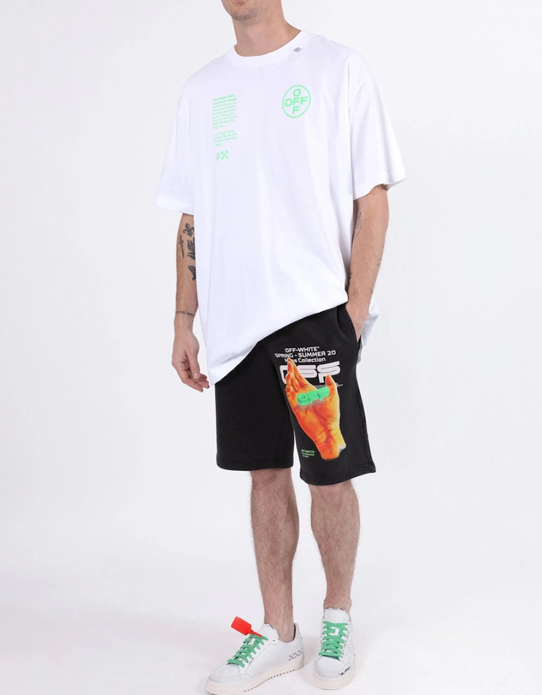Hand Logo Printed Shorts in Black, 6 of 5