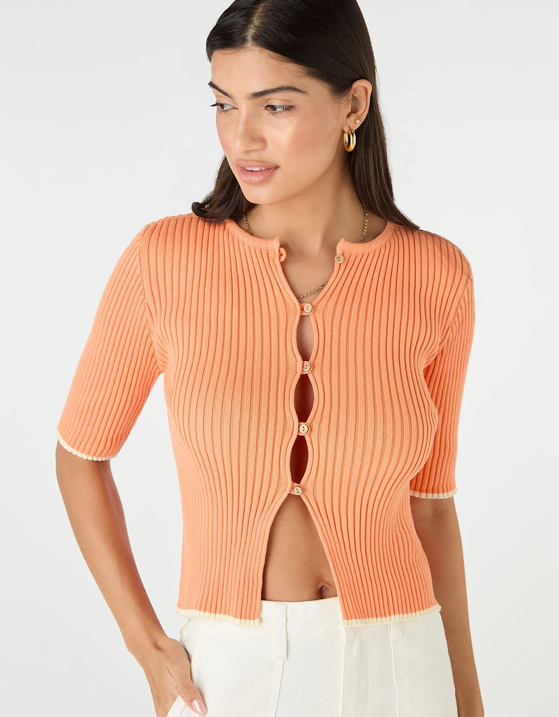 Ramona Cardigan in Coral