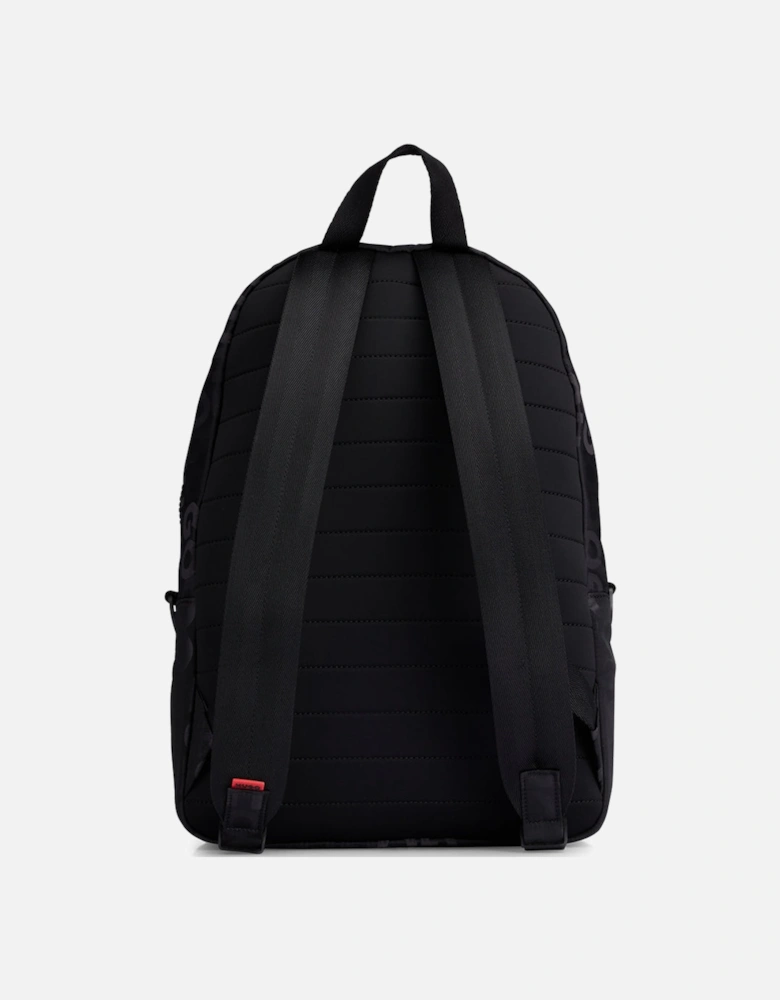 Ethon Allover Logo Backpack, Black