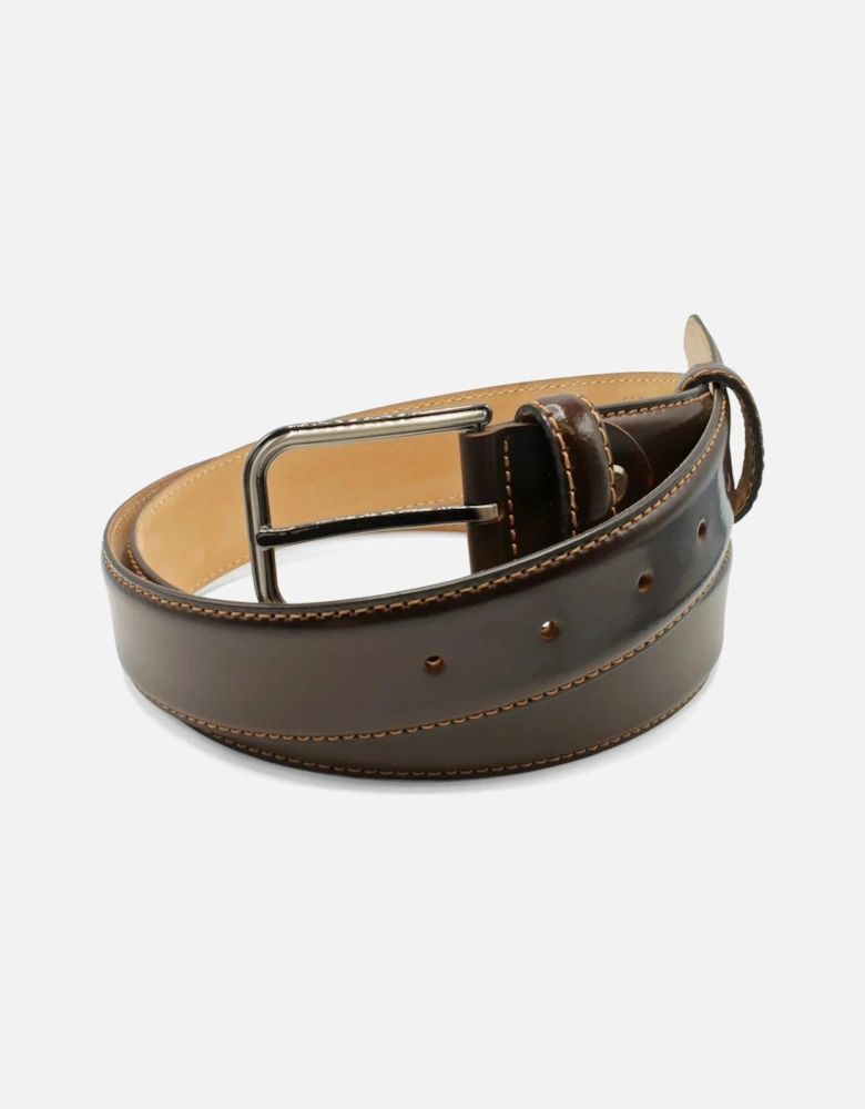 Pele High Shine Formal Belt 002 Brown