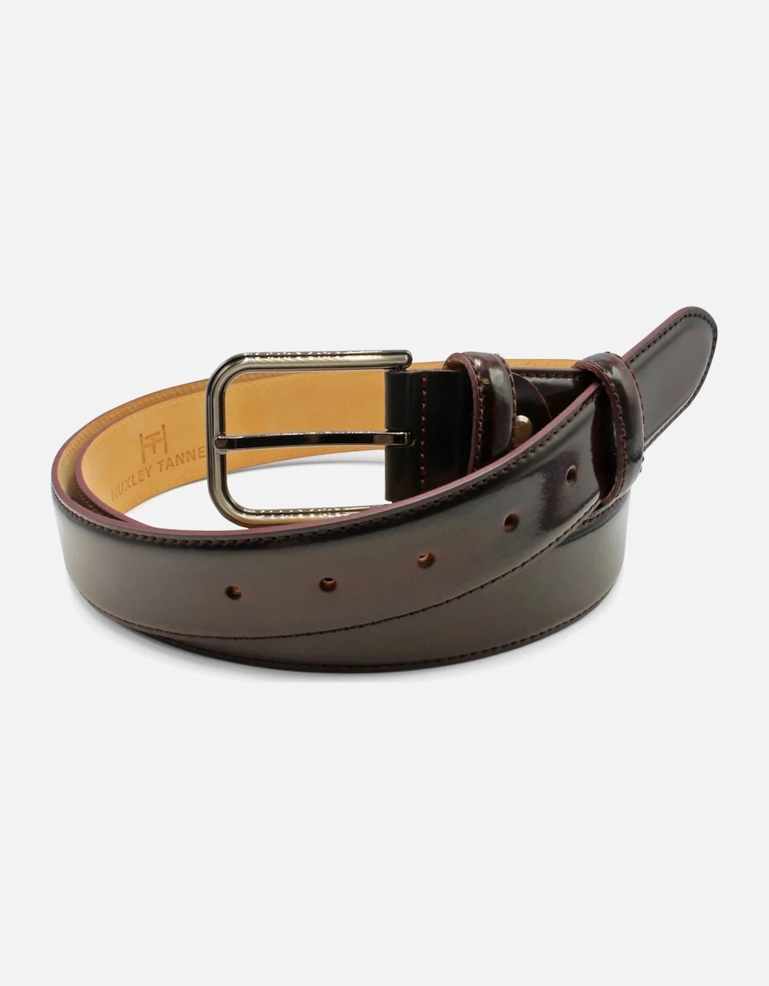 Pele High Shine Formal Belt 004 Bordeaux