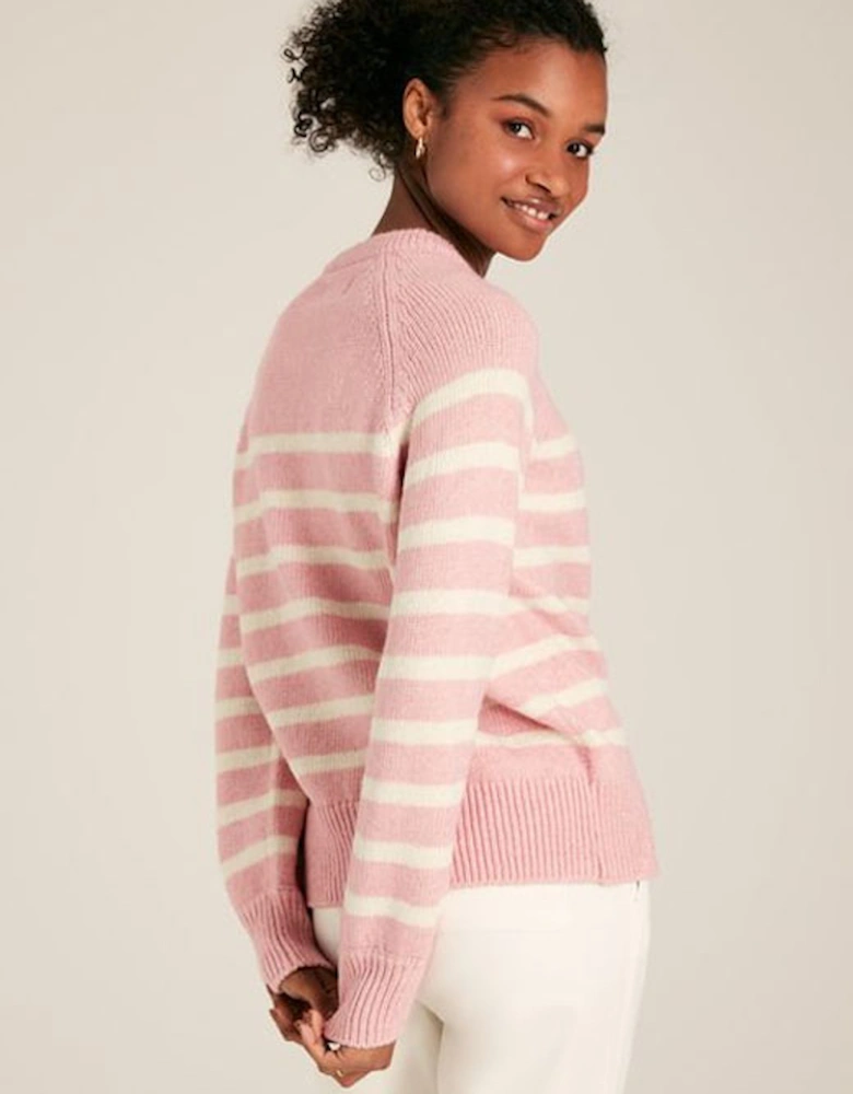 Women's Agnes Jumper Pink Cream Stripe