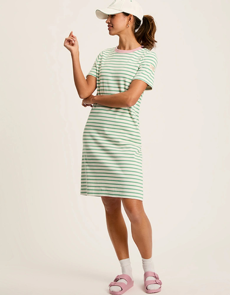 Women's Eden Dress Green Stripe