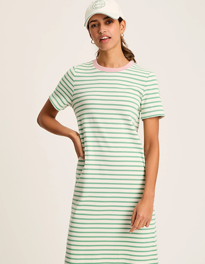 Women's Eden Dress Green Stripe