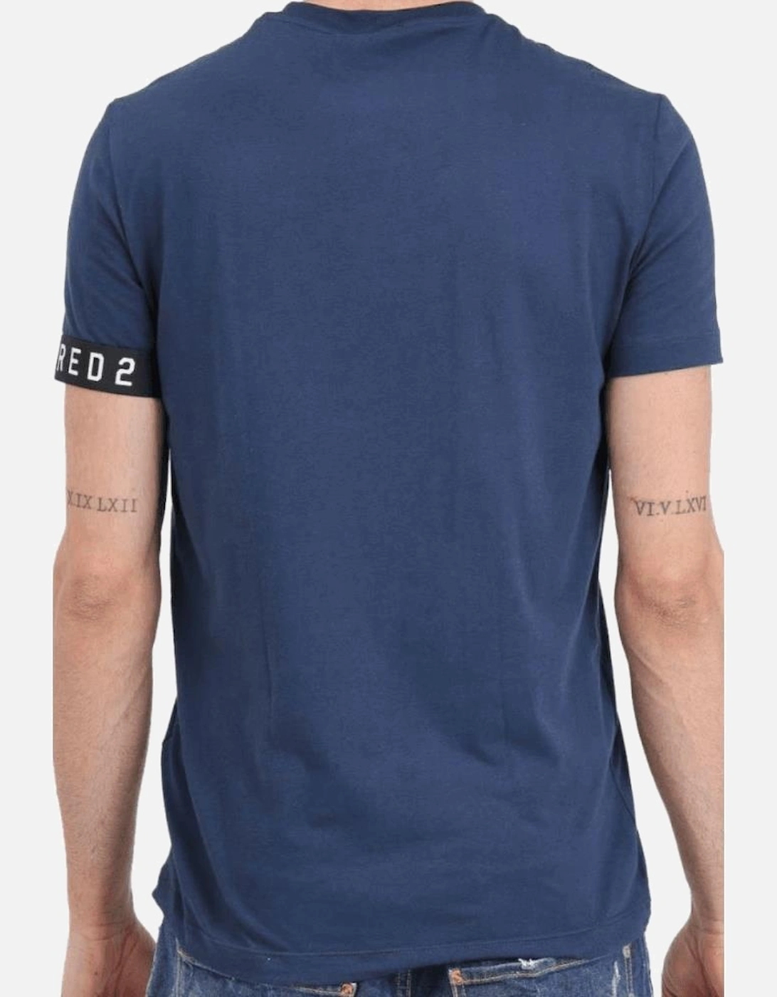 Arm Band Logo Basic Navy T-Shirt