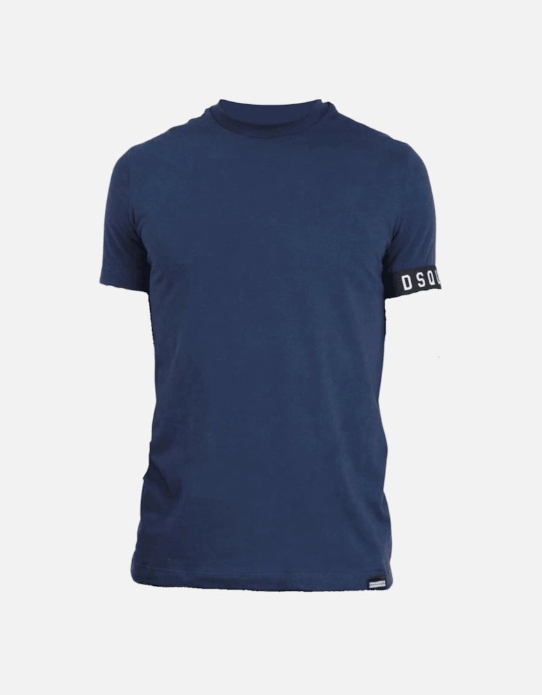 Arm Band Logo Basic Navy T-Shirt