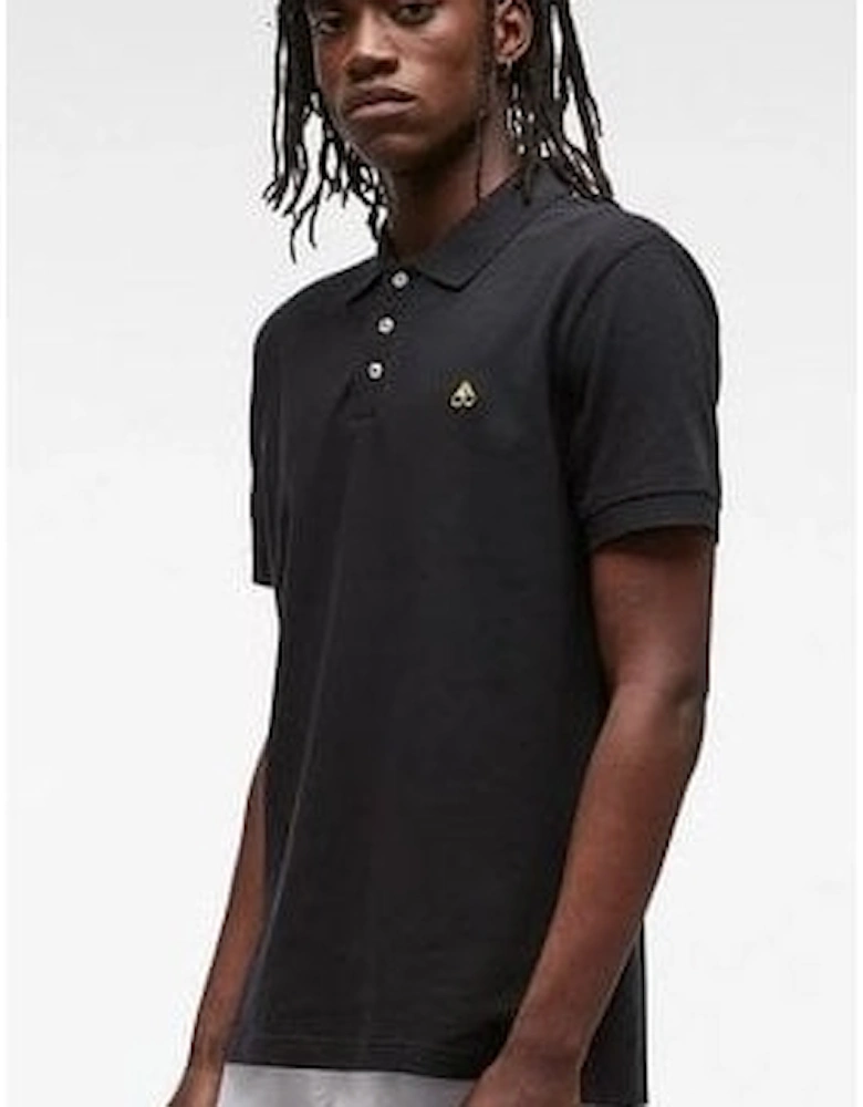 Cotton Gold Collection Black Polo Shirt