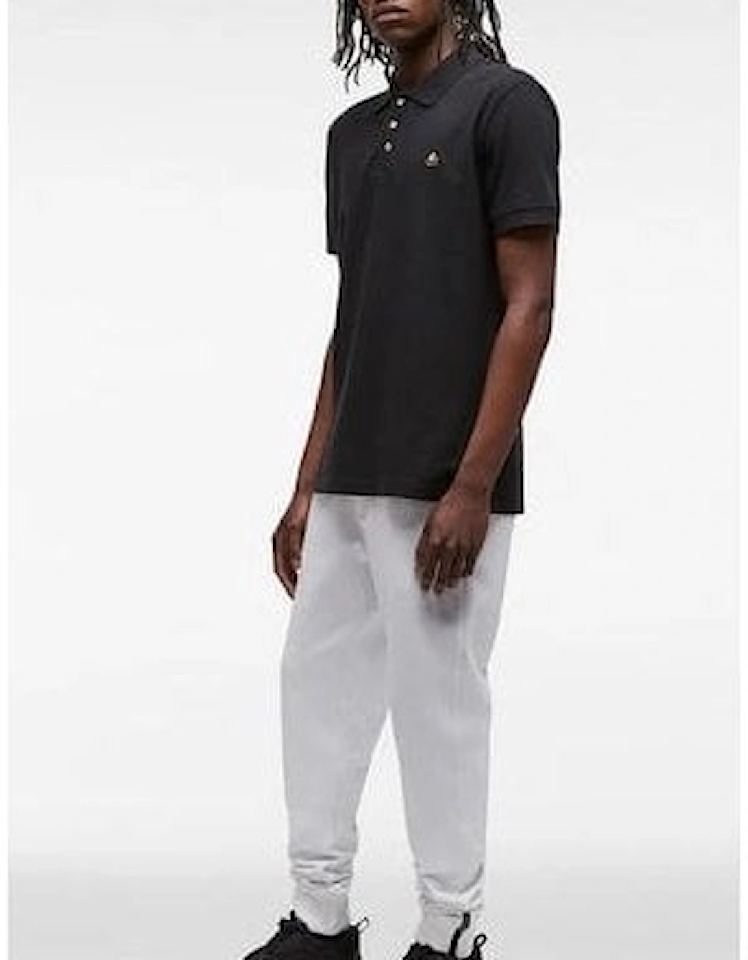 Cotton Gold Collection Black Polo Shirt