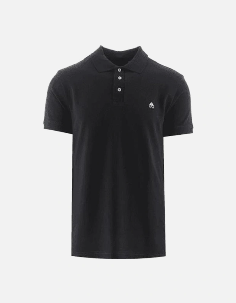 Cotton Gold Collection Black Polo Shirt