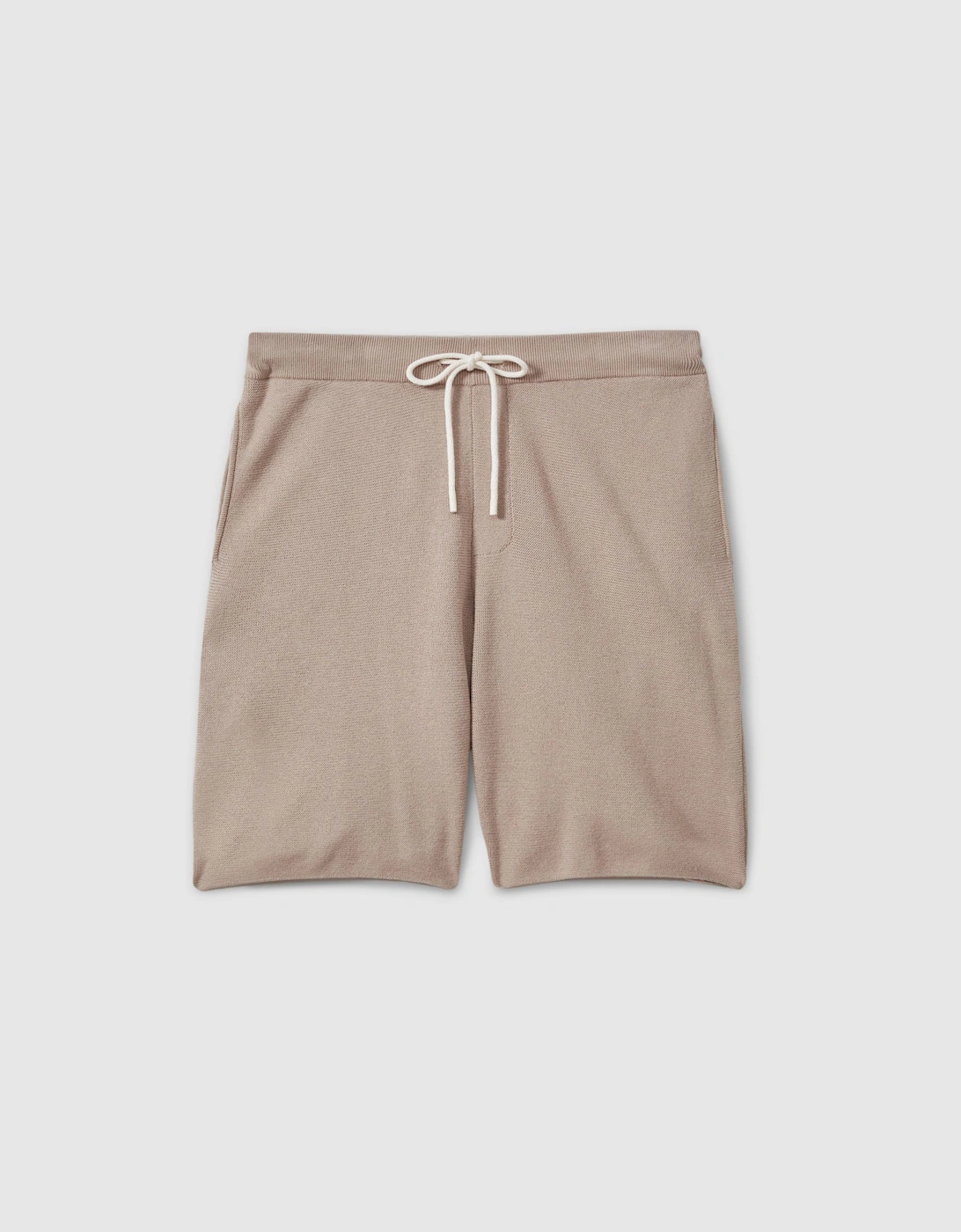 Paige Cotton-Linen Drawstring Knitted Shorts, 2 of 1