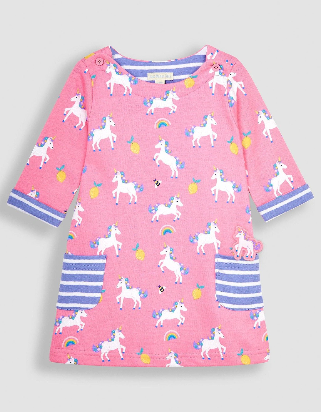 Girls Unicorn With Pet In Pocket A-line Dress - Multi, 2 of 1