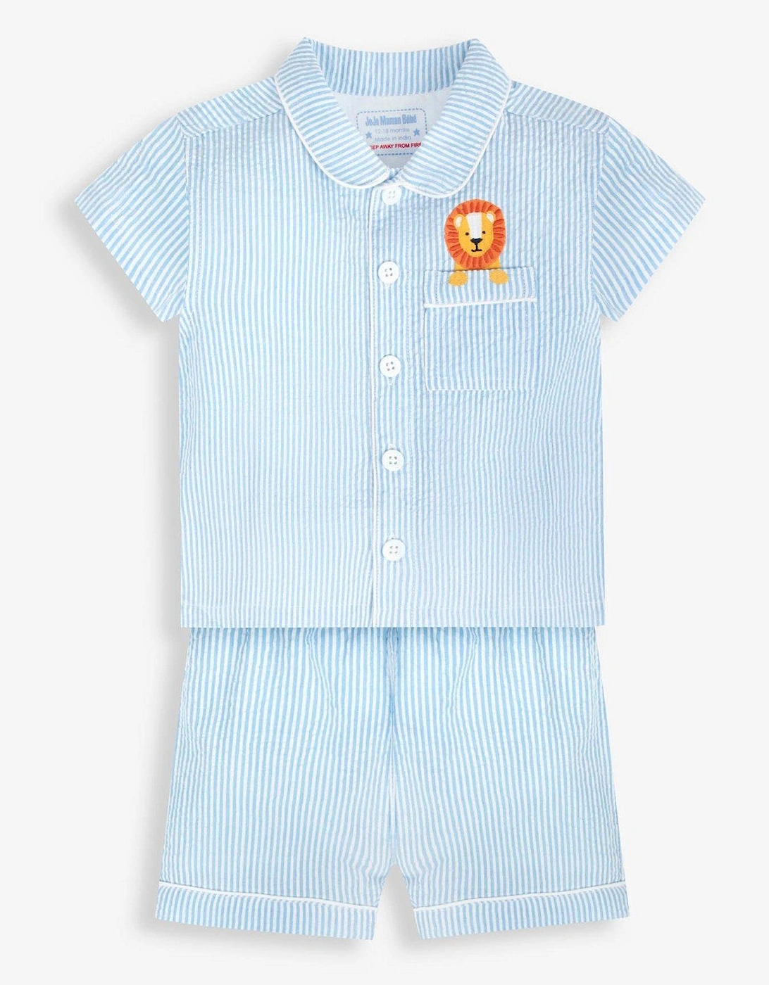 Boys Classic Stripe Pyjamas - Blue, 2 of 1