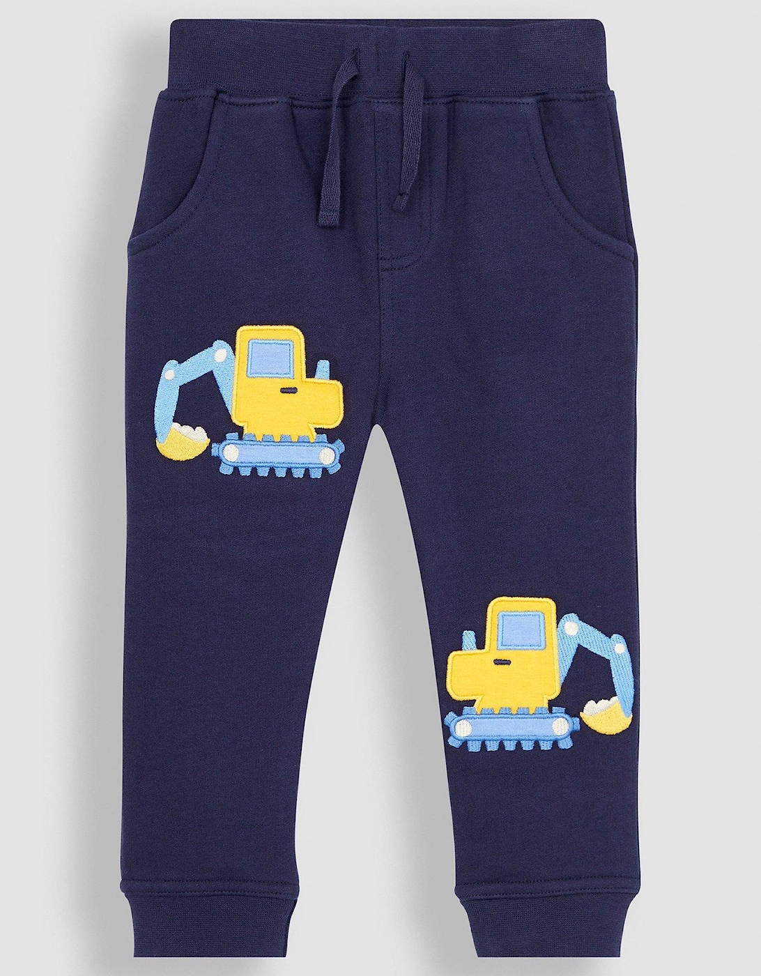 Boys Digger Applique with Pet In Pocket Joggers - Navy, 4 of 3